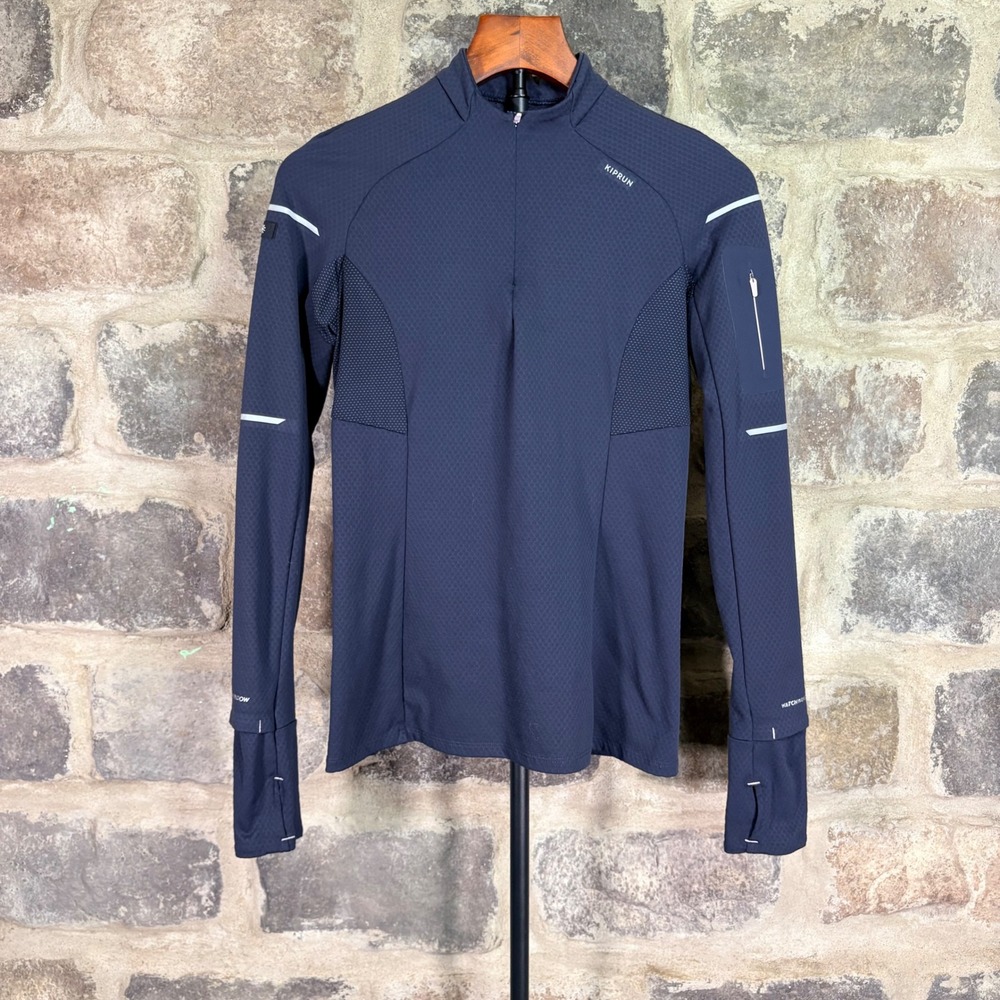 Decathlon Kiprun Warm Light Running Top Blue Purple XS Reflective‎ Watch Window